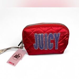 2/$20 NWT Juicy Couture Red Quilted Cosmetic Bag
